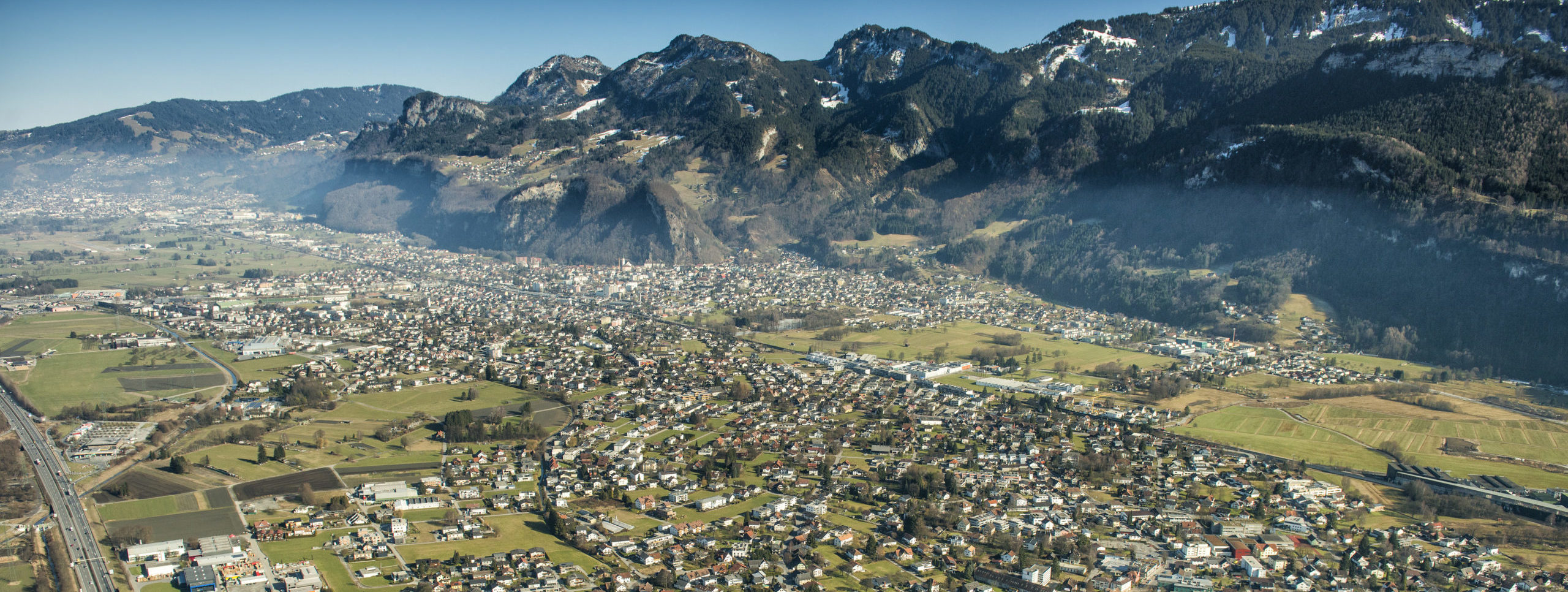 Aerial Photography From The Rhine Valley In Austria